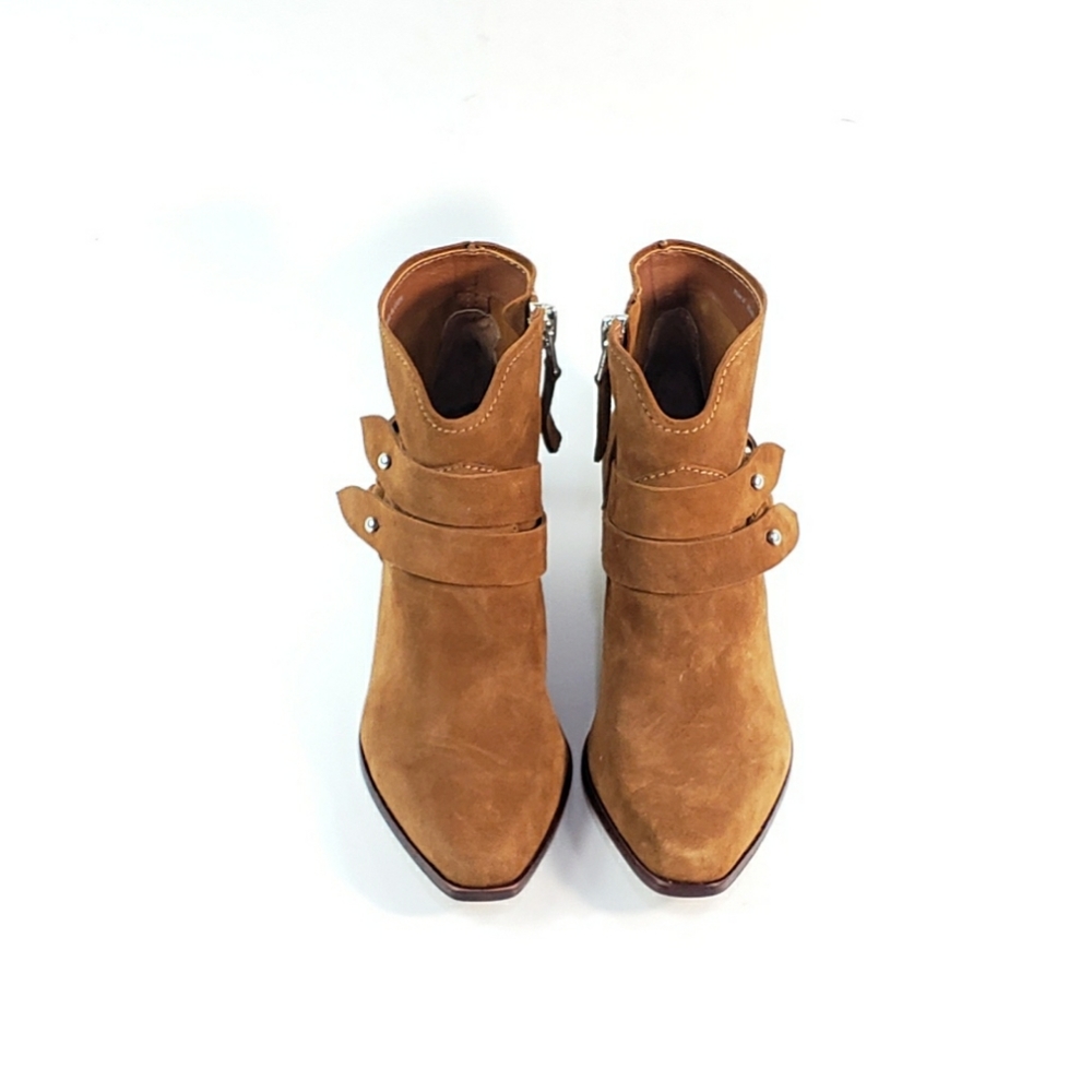 Dolce Vita Ankle Booties Block Heel Buckle Zip - Picture 3 of 8